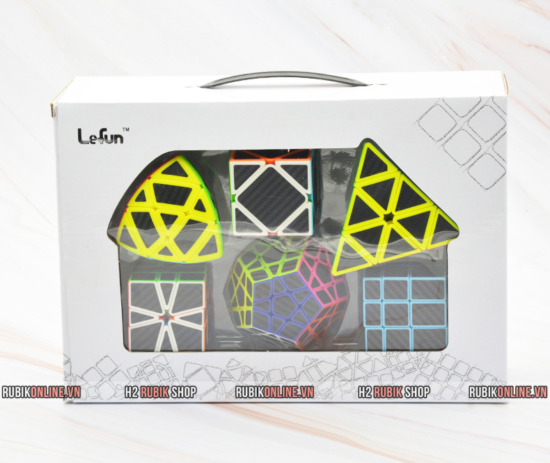 Combo Rubik Lefun Carbon 6 chiếc