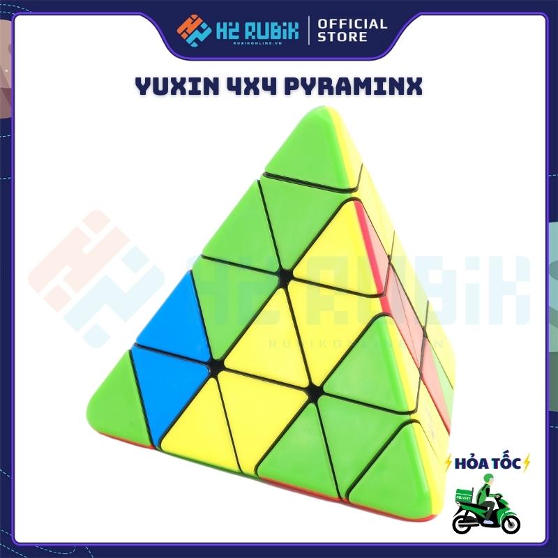 Pyraminx Rubix YuXin 4x4 Pyraminx Rubik tam giác 4 tầng H2 Rubik Shop