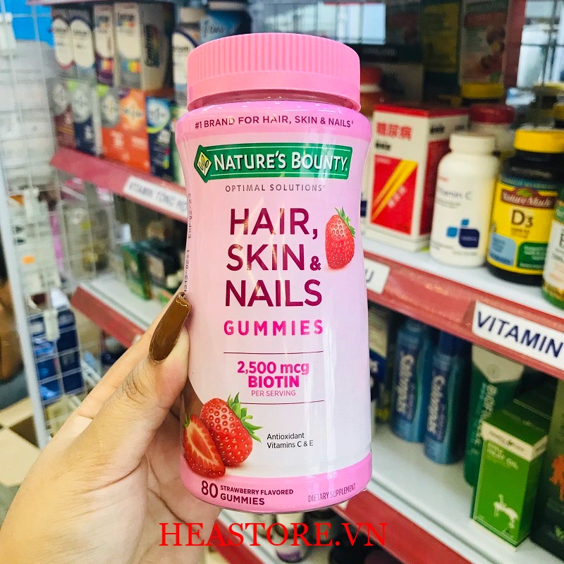 KẸO DẺO ĐẸP DA MÓNG VÀ TÓC NATURE'S BOUNTY HAIR , SKIN & NAILS GUMMIES 80 VIÊN | Hàng Xách Tay Giá Tốt HeaStore KẸO DẺO ĐẸP DA MÓNG VÀ TÓC NATURE'S BOUNTY HAIR , SKIN & NAILS GUMMIES 80 VIÊN | Hàng Xách Tay Giá Tốt HeaStore