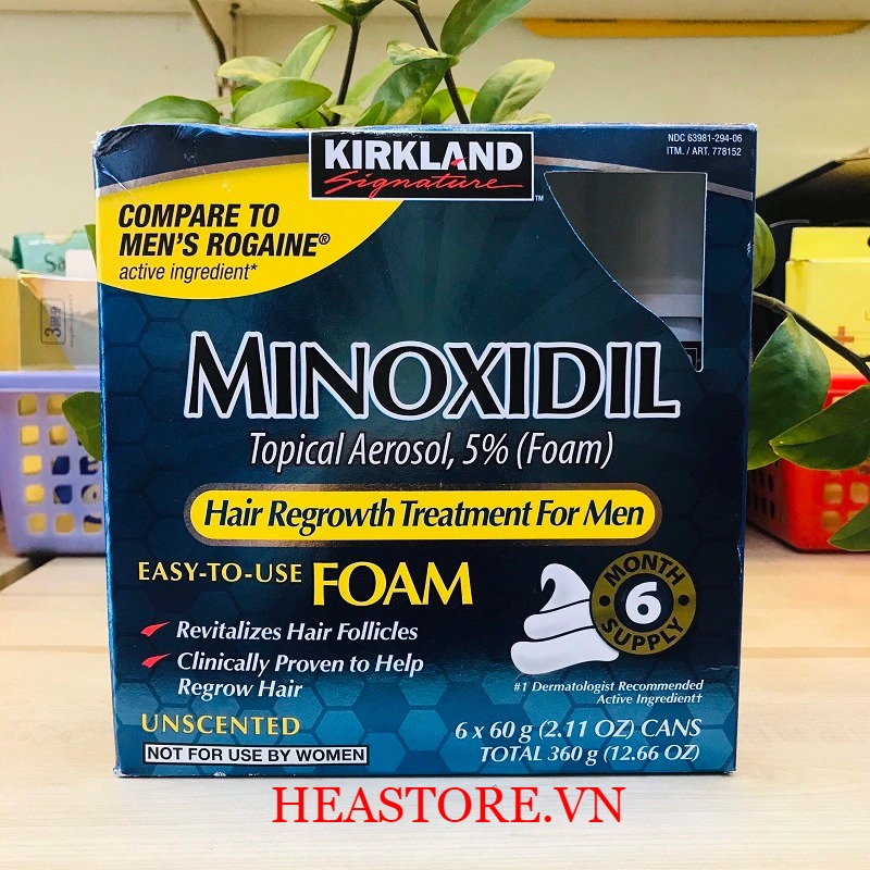 DUNG DỊCH GIÚP MỌC TÓC MINOXIDIL 5% KIRKLAND ( DÀNH CHO NAM VÀ NỮ) - 6x60 GAM | Hàng Xách Tay Giá Tốt HeaStore DUNG DỊCH GIÚP MỌC TÓC MINOXIDIL 5% KIRKLAND ( DÀNH CHO NAM VÀ NỮ) - 6x60 GAM | Hàng Xách Tay Giá Tốt HeaStore