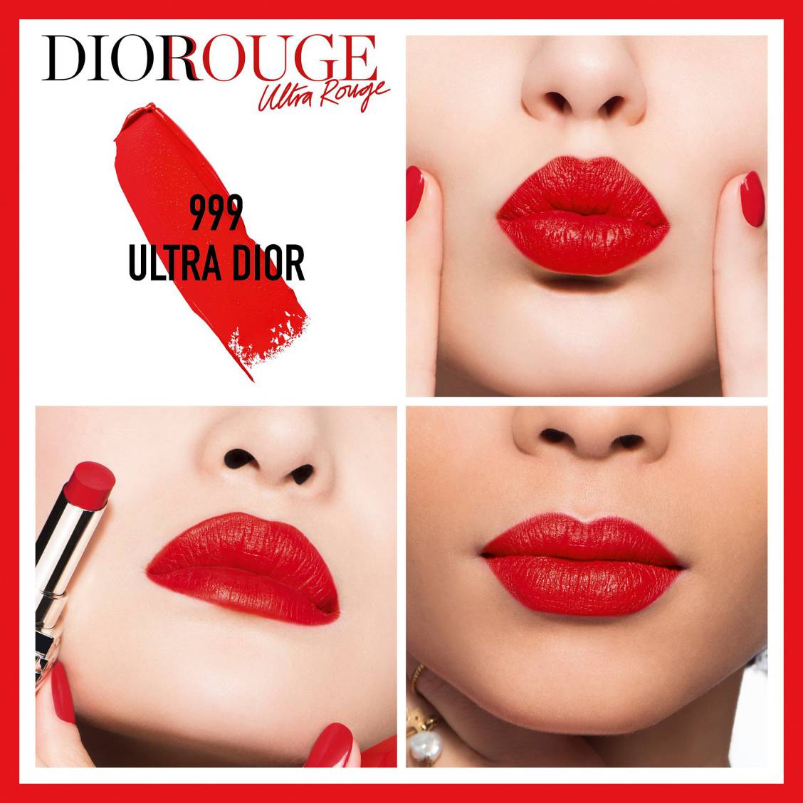 Review Son Dior Ultra Rouge 999 Ultra Dior Vỏ Đỏ Màu Ðỏ Tươi