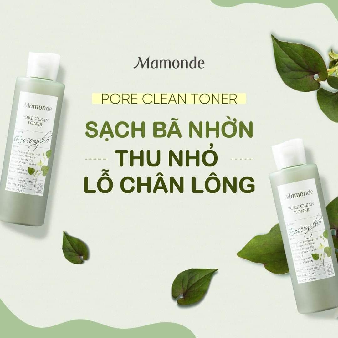 NƯỚC HOA HỒNG DIẾP CÁ MAMONDE PORE CLEAN TONER - 250ML | Mỹ phẩm Hea Store