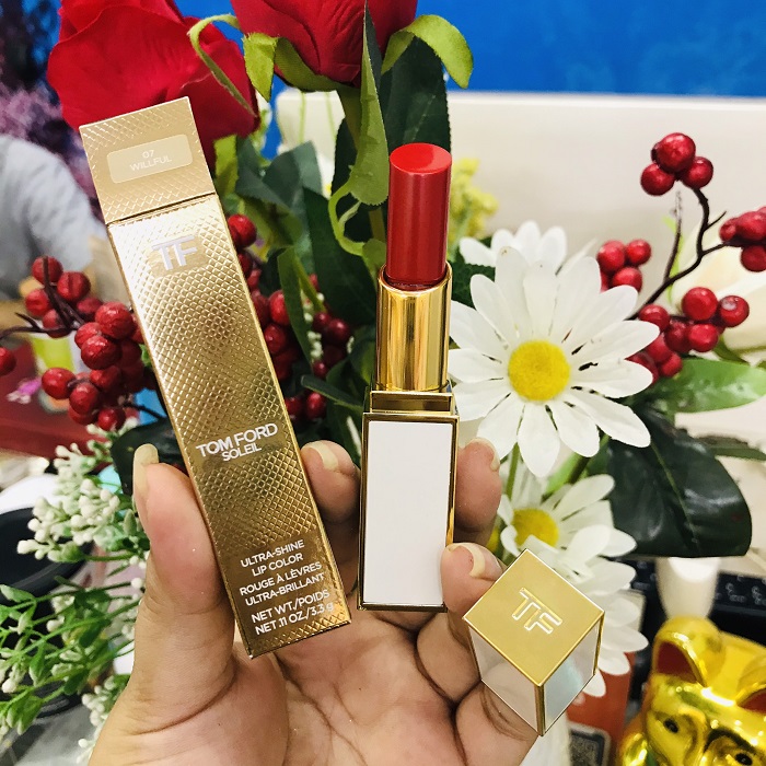 SON TOM FORD SOLEIL ULTRA-SHINE LIP COLOR #07 WILLFUL MÀU ĐỎ CAM SAN  HÔ | Hàng Xách Tay Giá Tốt HeaStore