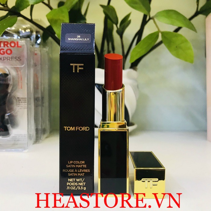 SON TOM FORD LIP COLOR SATIN MATTE  #28 SHANGHAI LILY (Màu đỏ tươi) |  Hàng Xách Tay Giá Tốt HeaStore