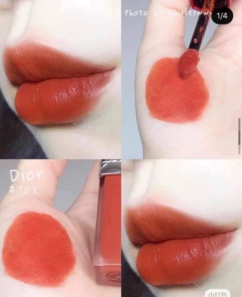 Son Dior Ultra Rouge 707 Vỏ Đỏ  Màu Cam Cháy  Vilip Shop  Mỹ phẩm  chính hãng