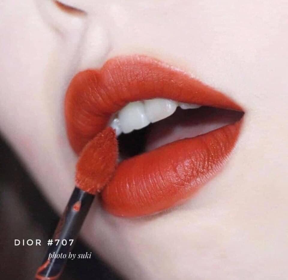 Son Kem Dior Rouge Ultra Care Liquid Màu 707 Bliss  Cam Cháy  Lisa Shop  Demo