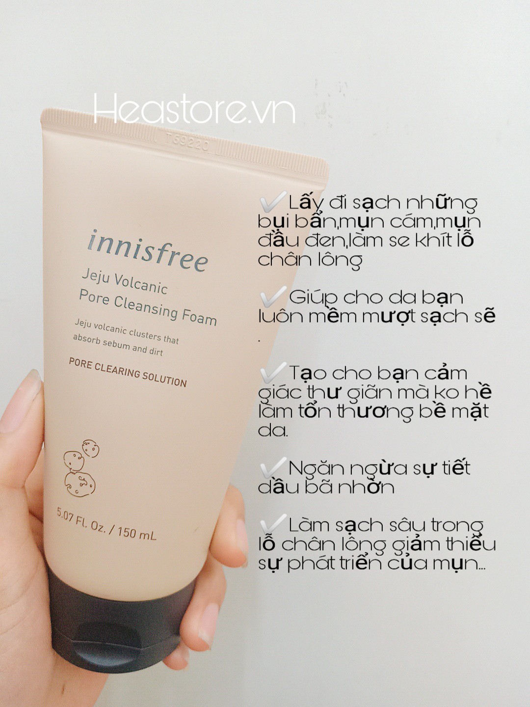 Sữa Rửa Mặt Innisfree Jeju Volcanic Pore Cleansing Foam 150ml Mẫu 2019 Tro Nui Lửa Mỹ Phẩm Hea Store