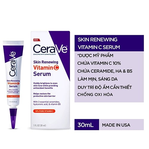 TINH CHẤT DƯỠNG DA CERAVE SKIN RENEWING VITAMIN C SERUM 30ML Hàng