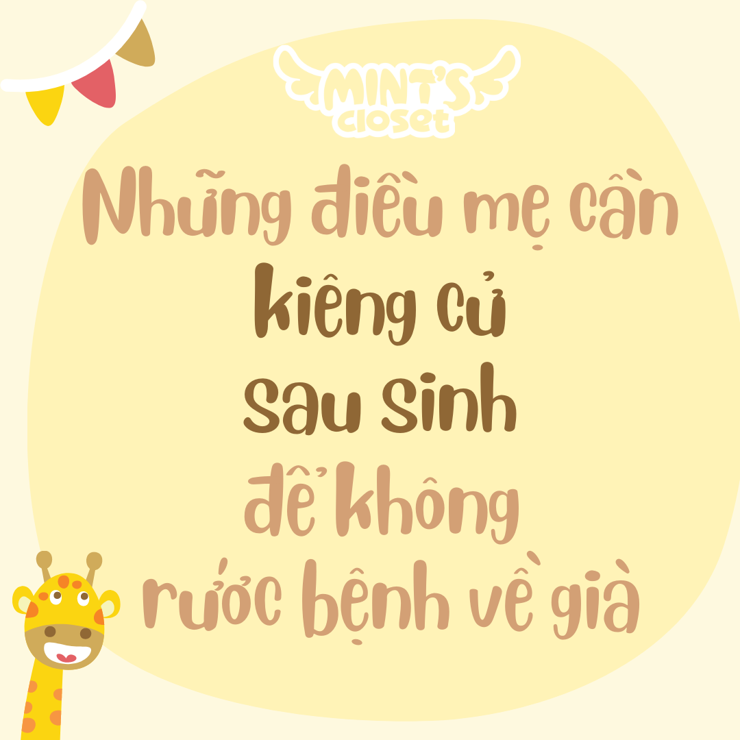 NHỮNG ĐIỀU MẸ CẦN KIÊNG CỬ SAU SINH