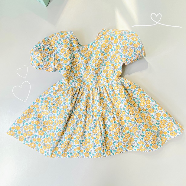 Váy Babydoll Chất Caro Xanh Tay Bèo Cute V112 -cloudy Dress