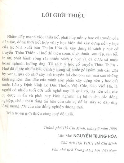 Y án chữa bệnh bằng Đông y