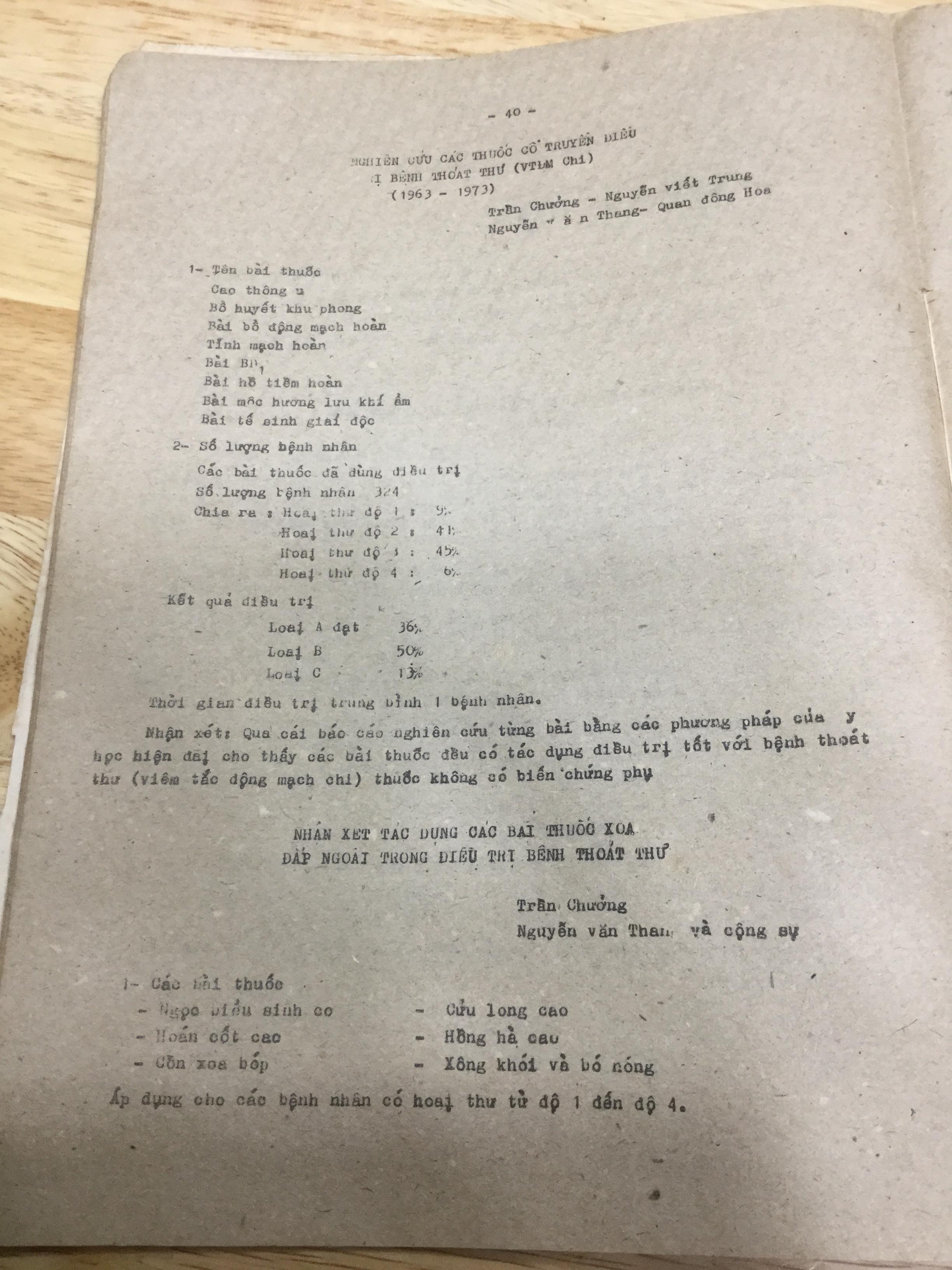 Tóm tắt những công trình nghiên cứu khoa học 1957-1987