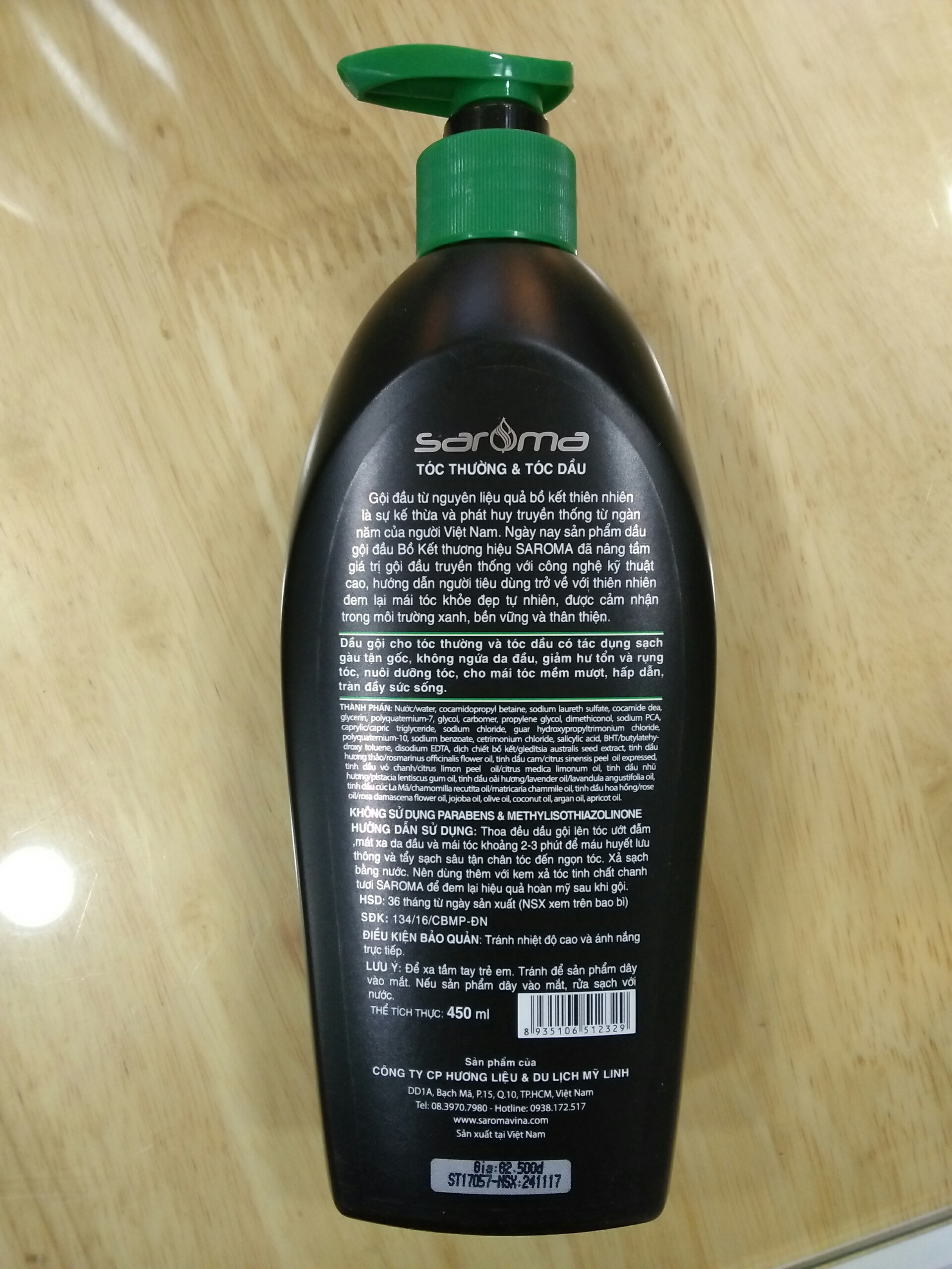 Dầu gội Bồ kết SAROMA