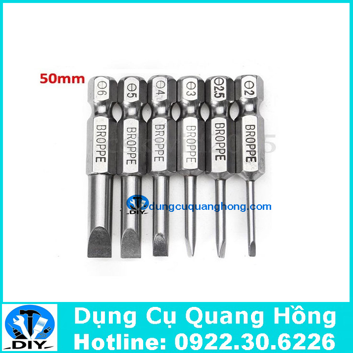 bo-6-mui-vit-2-canh-50mm-chuoi-luc-giac-cho-khoan-pin-va-khoan-dien