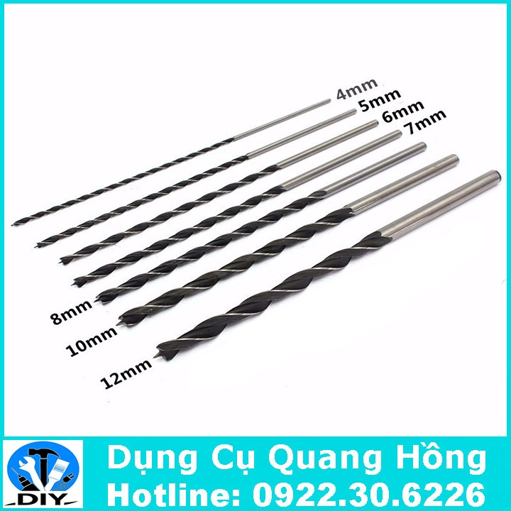 Bộ 7 mũi khoan gỗ dài 300mm