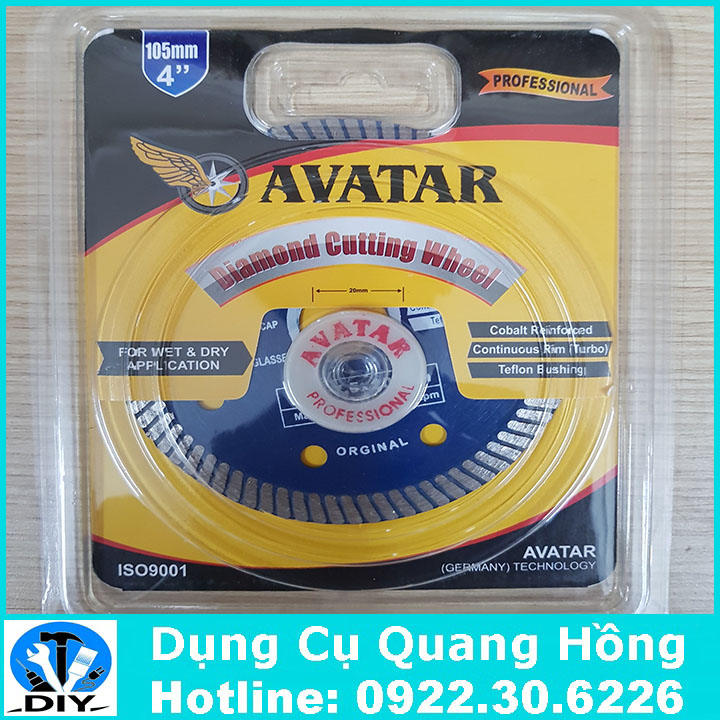 Lưỡi cắt gạch, đá granit Avatar phi 105mm chuyên nghiệp