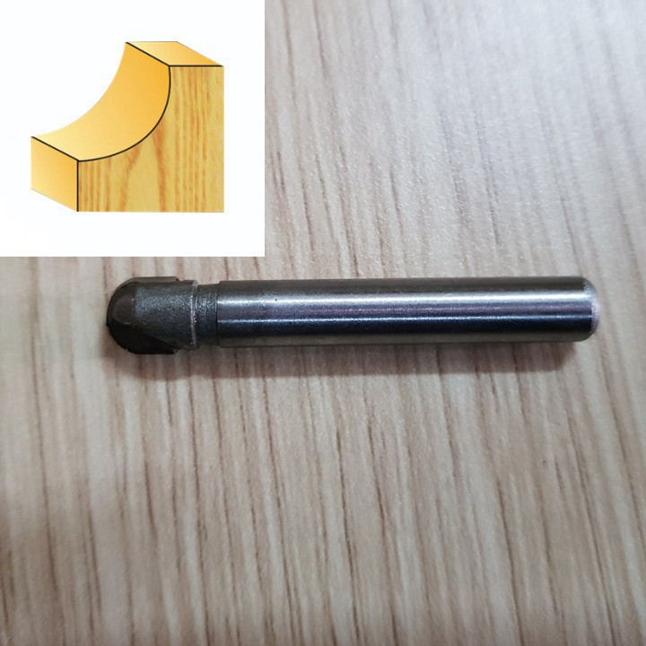 Mũi phay gỗ Alu 8mm trục 6.35mm