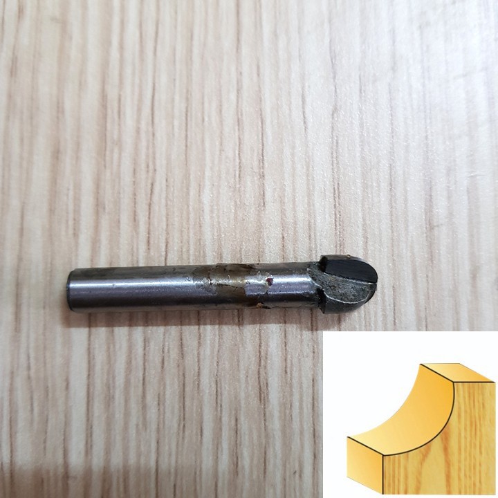 Mũi phay gỗ Alu 12.7mm trục 6.35mm