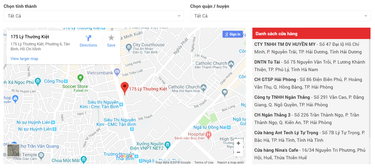 Hệ thống cửa hàng