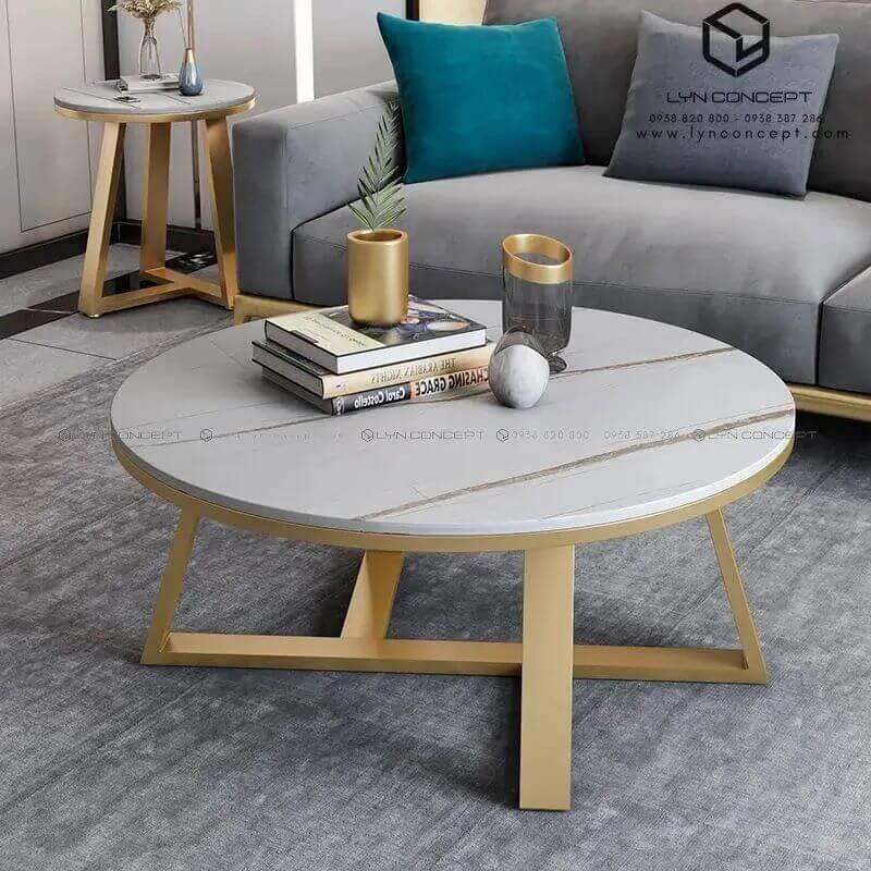 Bàn Trà Mặt Đá Ceramic Hiện Đại – Đẹp, Chống Trầy