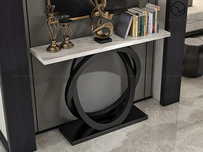 Mẫu Bàn Console Mặt Đá Chân Sắt Đẹp Hiện Nay lynconcept.com