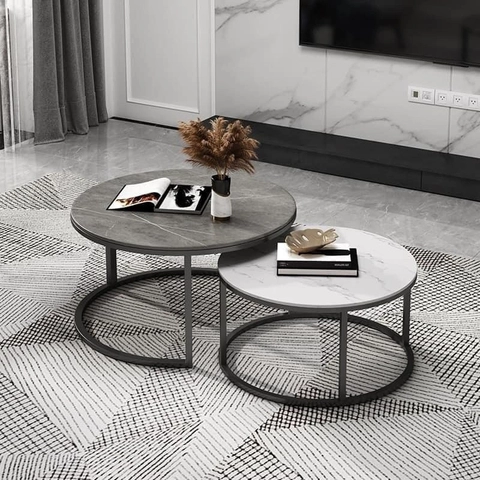 50+ Mẫu Bàn Trà Tròn, Bàn Sofa Tròn Chân Sắt Mặt Đá Đẹp, Hiện Đại