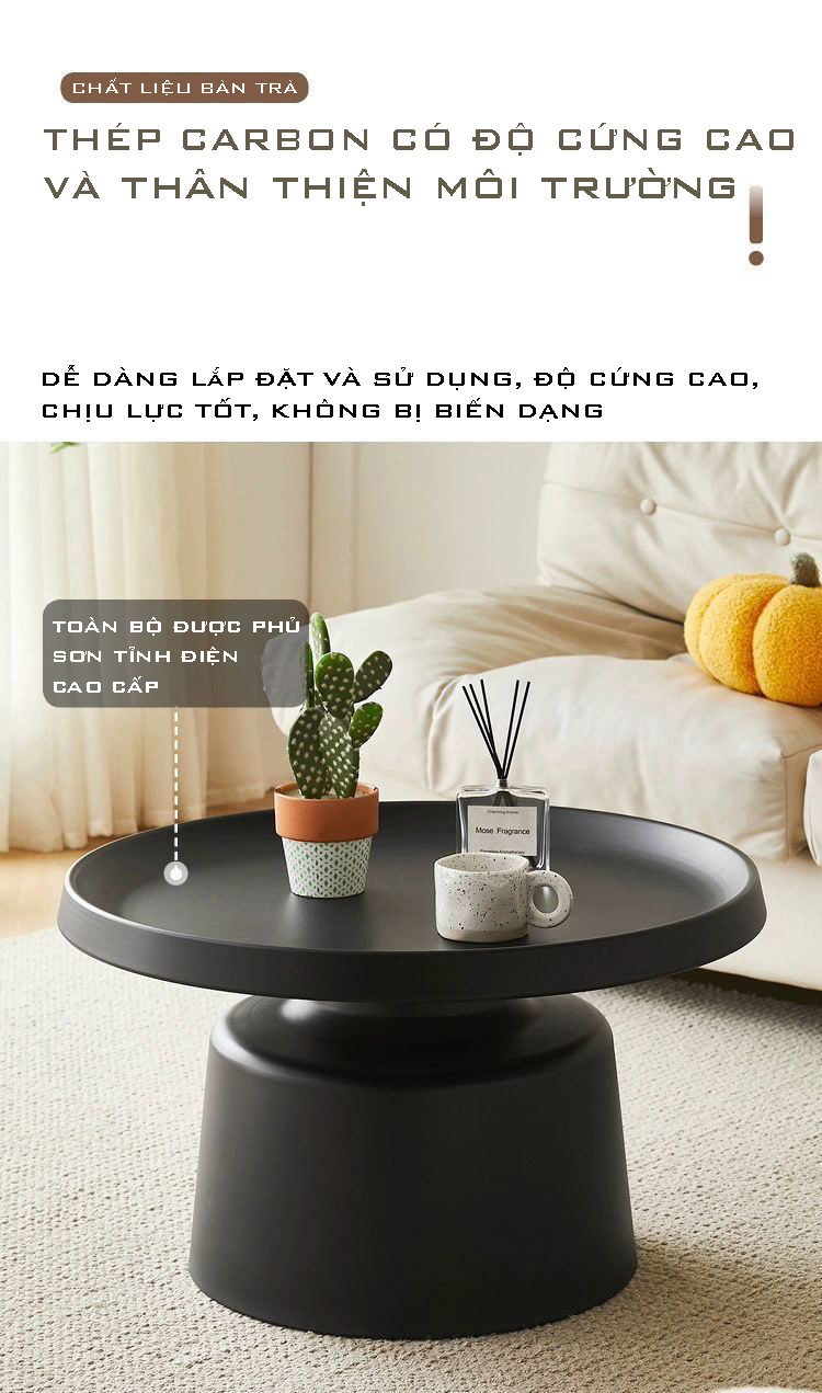 Bàn Trà Nhập Khẩu Tròn Đôi Cao Cấp - BTNK12.1