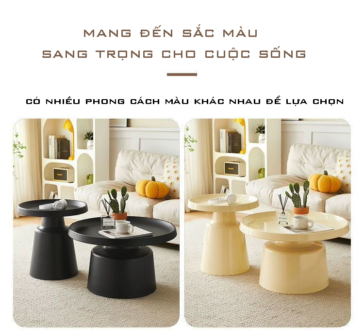 Bàn Trà Nhập Khẩu Tròn Đôi Cao Cấp - BTNK12.1