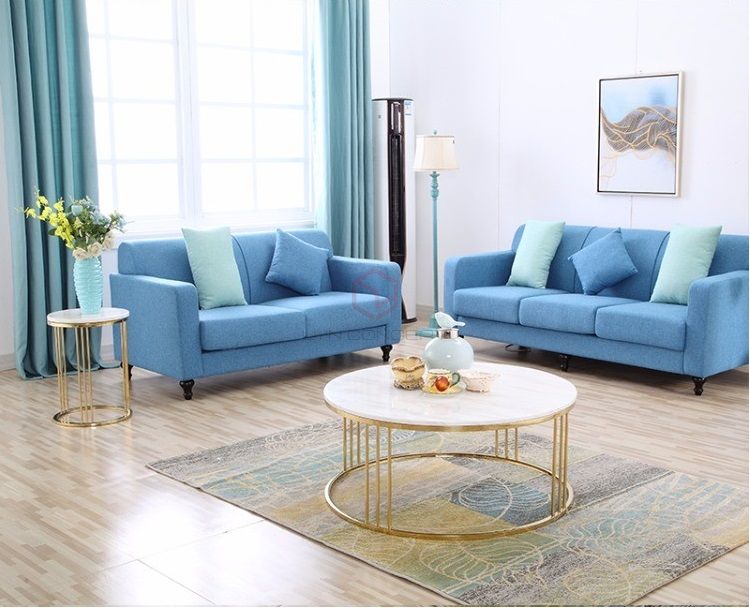 Bàn Góc Sofa Tròn Mặt Đá Trắng Chân Inox Mạ Vàng Cao Cấp - BT04