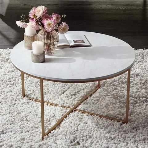 50+ Mẫu Bàn Trà Tròn, Bàn Sofa Tròn Chân Sắt Mặt Đá Đẹp, Hiện Đại