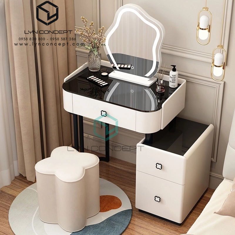Bàn Trang Điểm Mini Nhập Khẩu Cho Phòng Nhỏ Hiện Đại