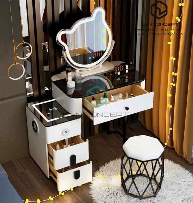 Bàn Trang Điểm Mini Nhập Khẩu Cho Phòng Nhỏ Hiện Đại