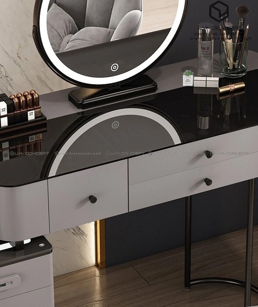 Bộ Bàn Trang Điểm Nhập Khẩu Thông Minh Tích Hợp Ổ Cắm & USB & Sạc Điện Thoại Không Dây- BTĐ44.2