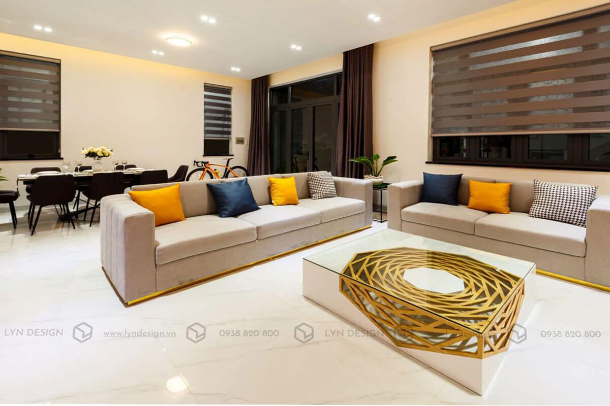 Hình Ảnh Thực Tế Thi Công Nội Thất Phòng Khách Biệt Thự Củ Chi