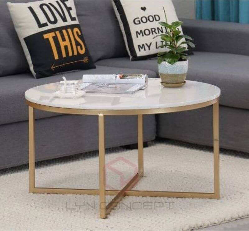 Mẫu Bàn Trà Đôi Chân Sắt Giảm Giá