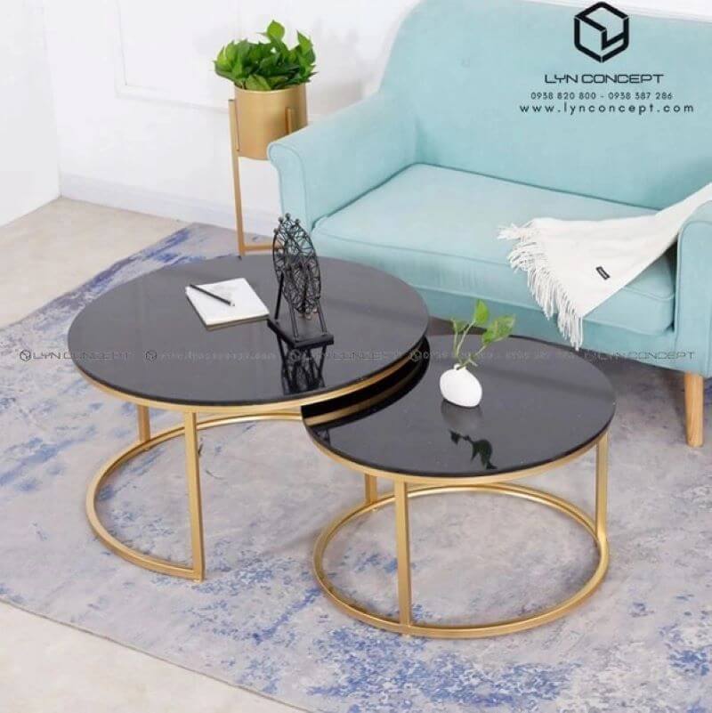 Mẫu Bàn Trà Đôi Chân Sắt Giảm Giá