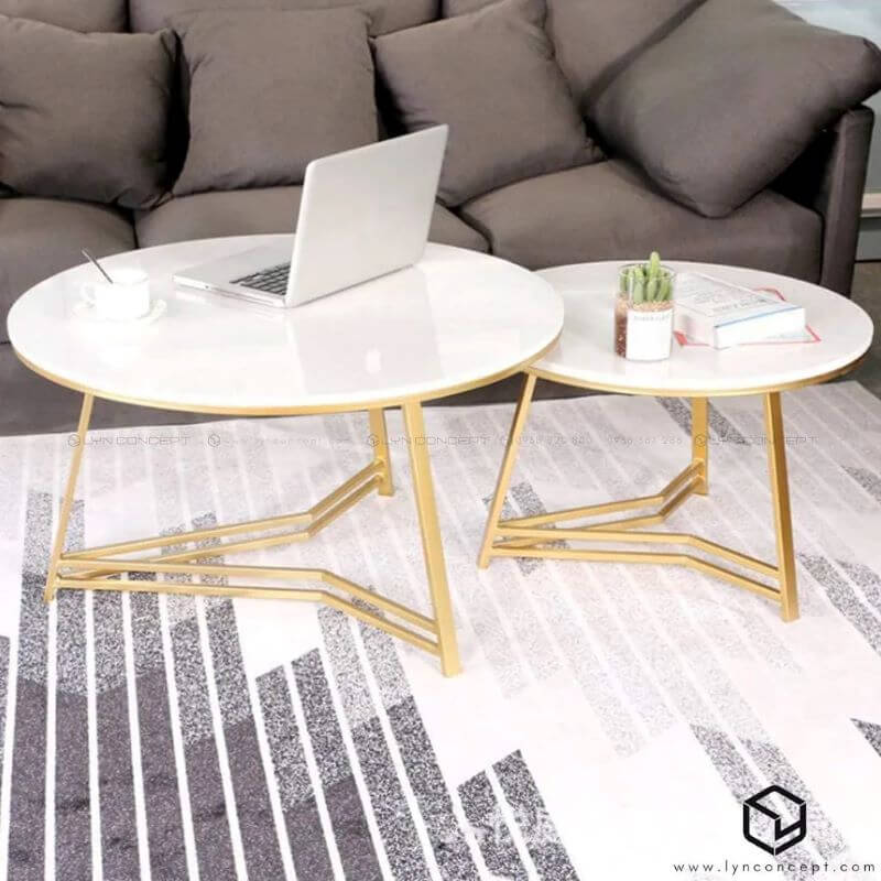 Mẫu Bàn Trà Đôi Chân Sắt Giảm Giá