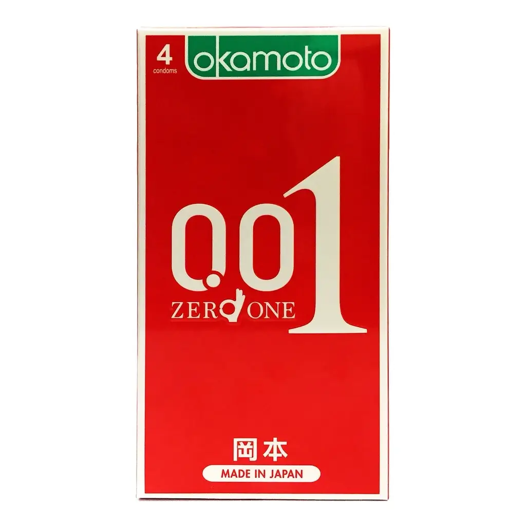 Bao cao su Okamoto 0.01 PU siêu mỏng hộp 4 cái