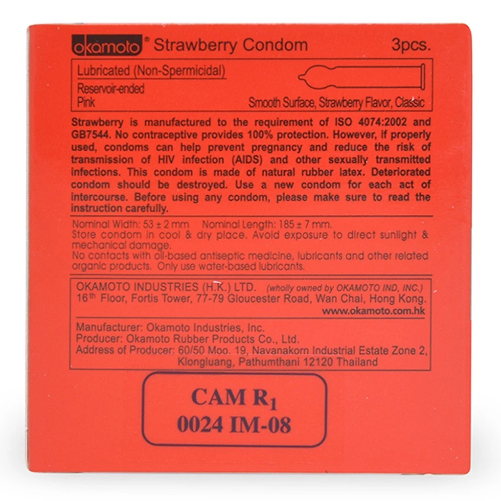 Đặc điểm của sản phẩm Okamoto Strawberry 3 cái