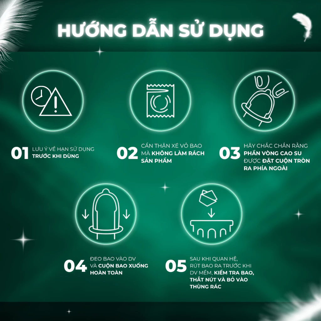 Hướng dẫn sử dụng Bao cao su Okamoto Dâu