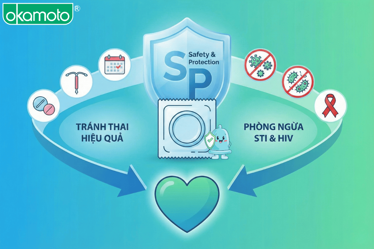 bao cao su an toàn phòng tránh thai và bệnh lây truyền