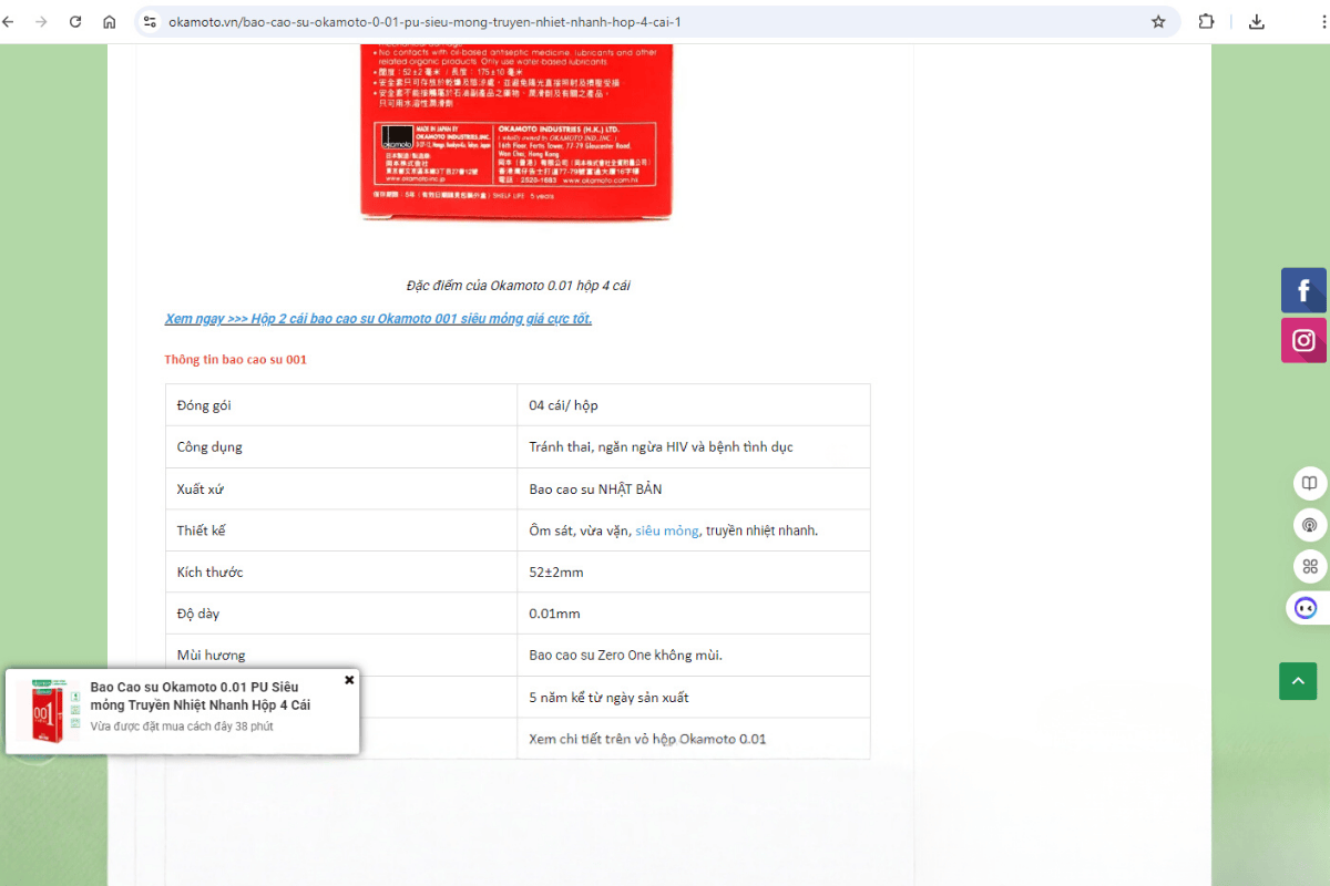 mo ta san pham online thong so bao cao su nominal width