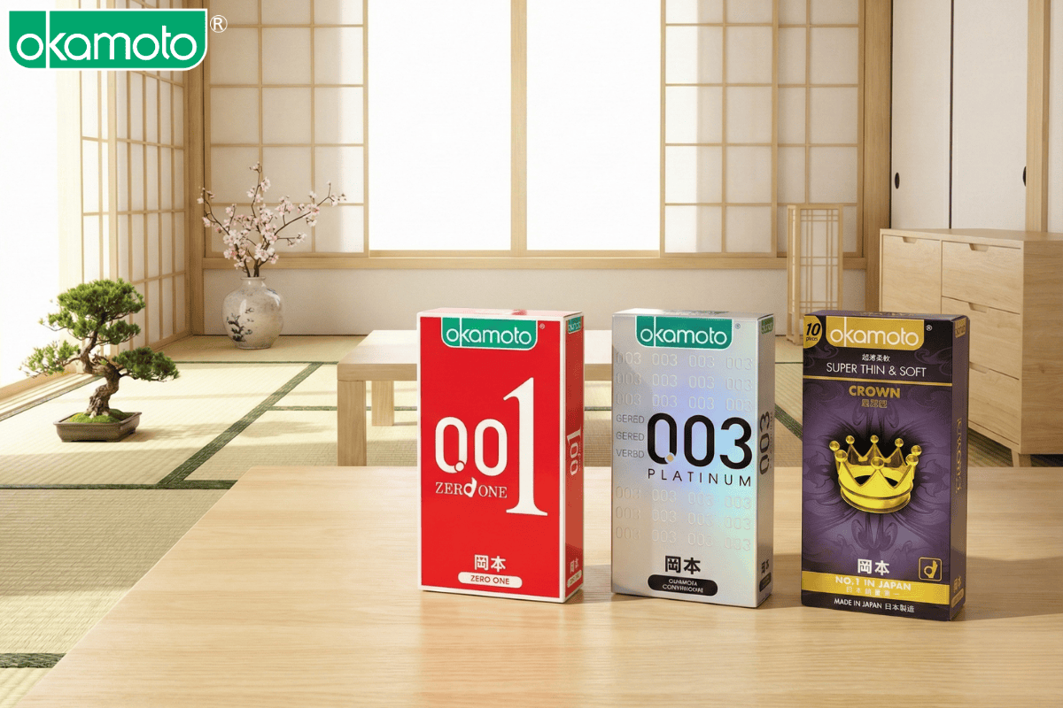 bao cao su OKAMOTO cho trải nghiệm tình dục an toàn