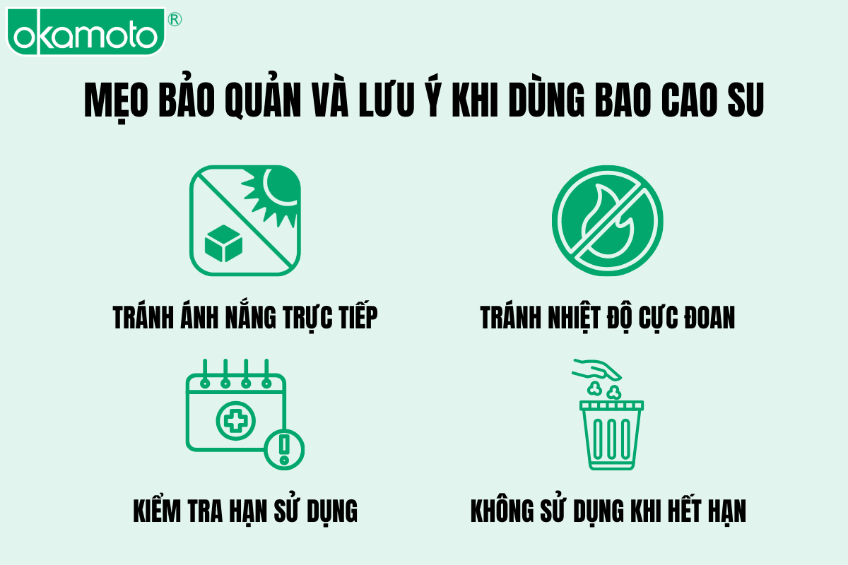 Hướng dẫn bảo quản bao cao su đúng cách