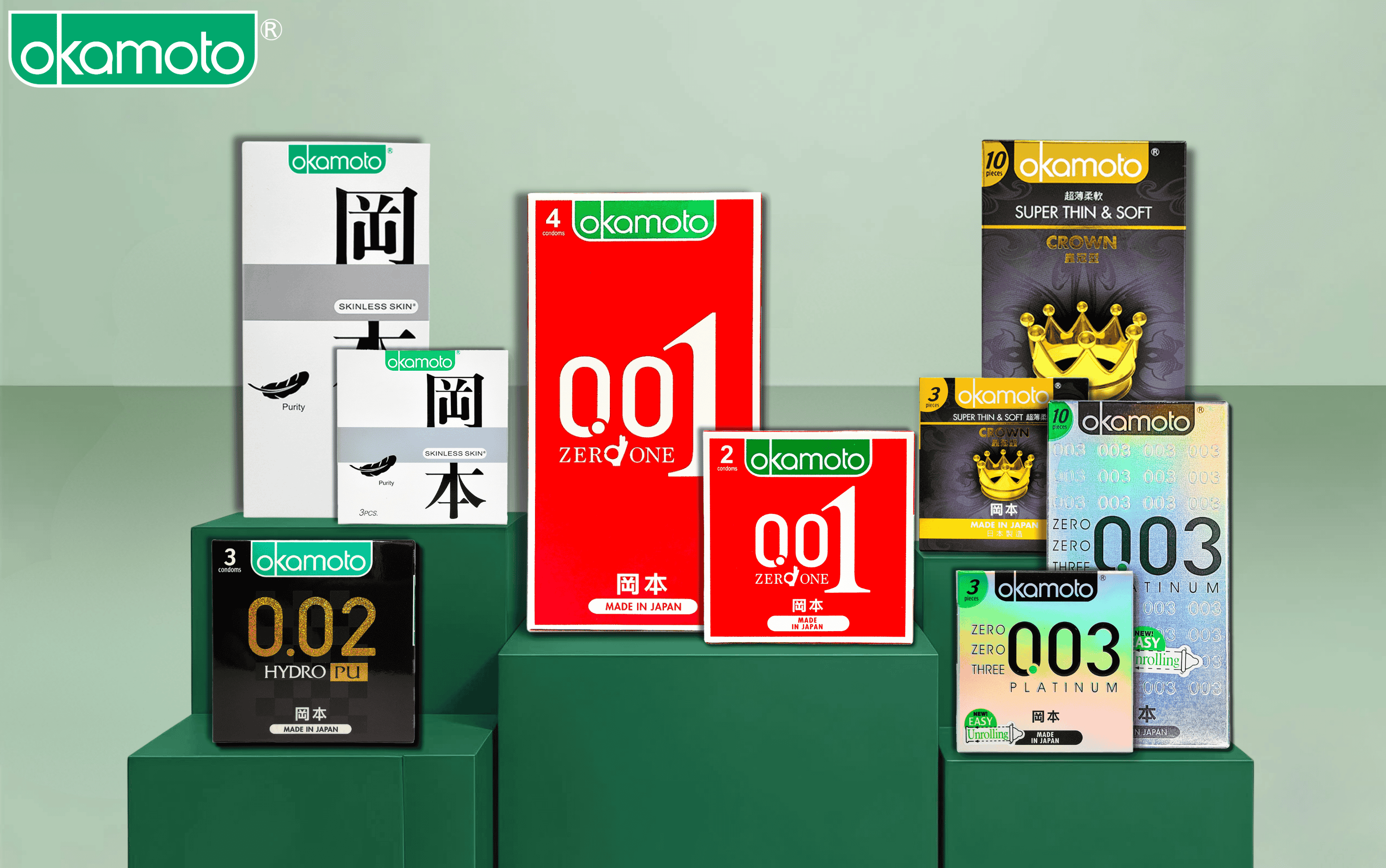 Bao cao su Okamoto đa dạng mẫu mã, siêu mỏng phù hợp với mọi nhu cầu