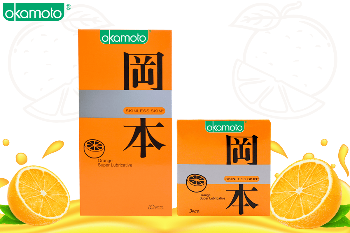 Okamoto Skinless Skin Orange Lubricative