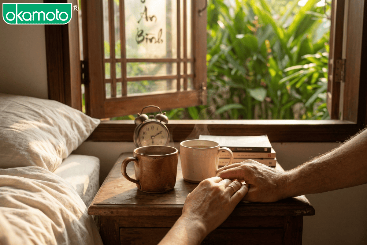 Sự gắn kết và lòng biết ơn trong tình yêu sau những phút giây thân mật.