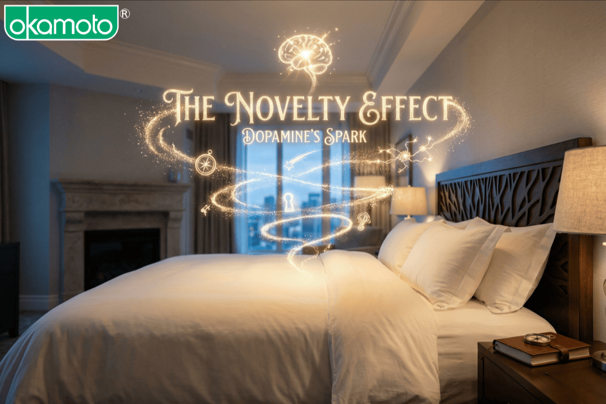 Sự bùng nổ hormone dopamine và hưng phấn nhờ hiệu ứng tân kỳ ở khách sạn.