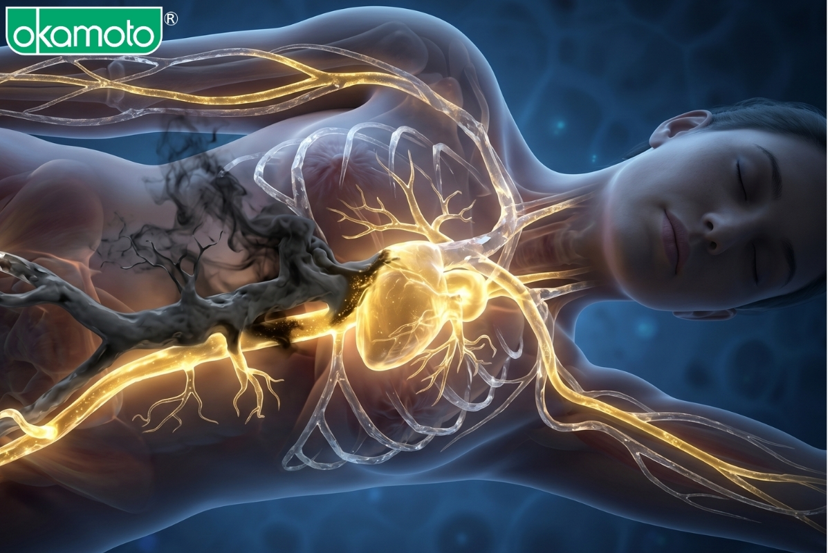 Sự sụt giảm hormone Testosterone ở nam và Estrogen ở nữ do tuyến thượng thận tiết Cortisol.