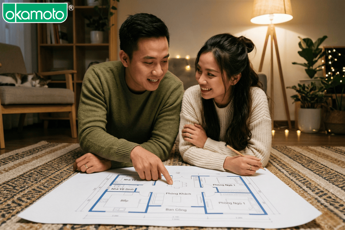 Cặp đôi cùng nhau lập kế hoạch tương lai bền vững.